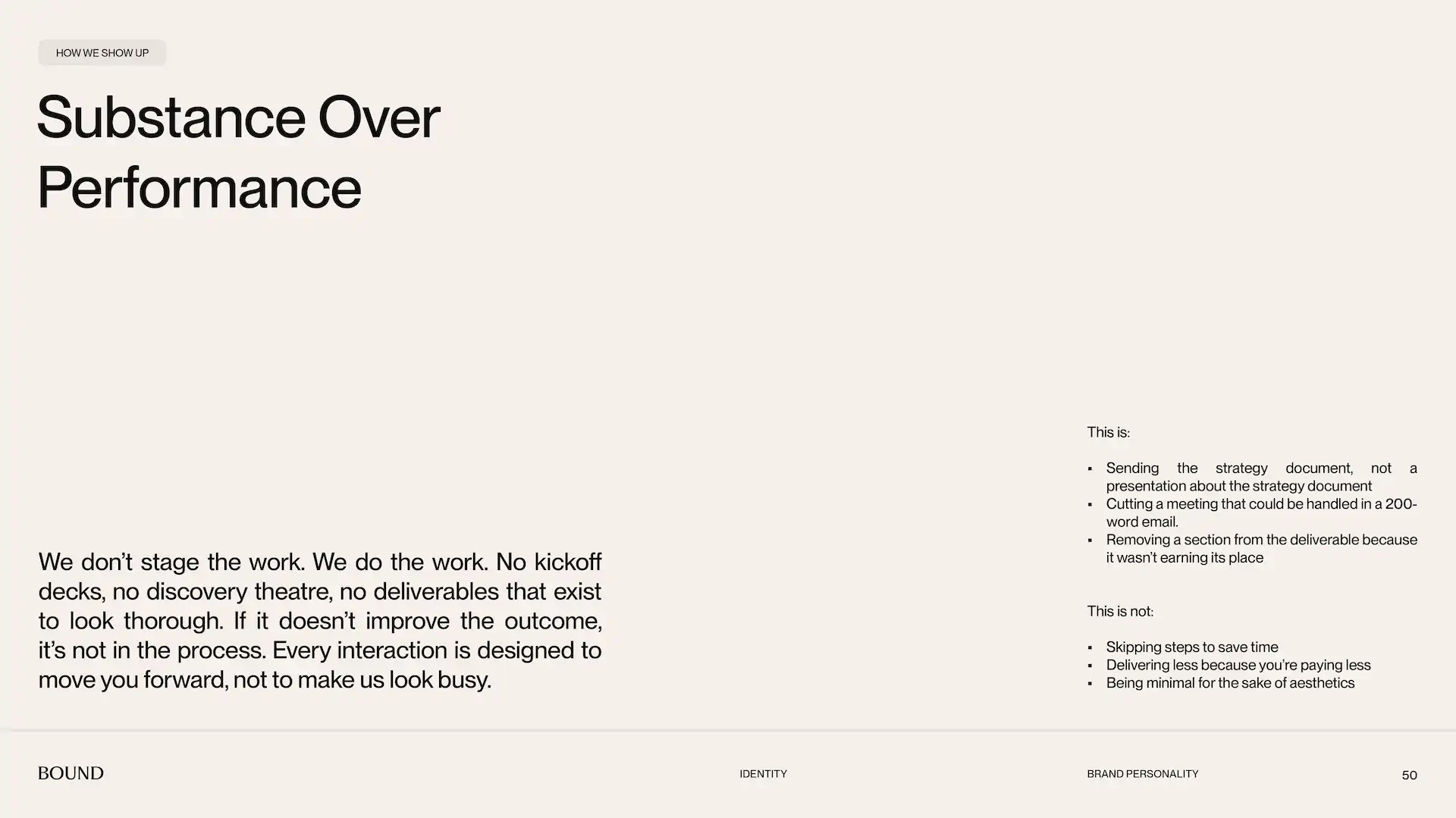 Brand strategy document: language guidelines